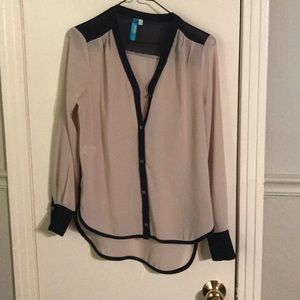 Long sleeve sheer top